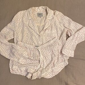 Rails Pink and Black Polka Dot Pajama Set. Size S